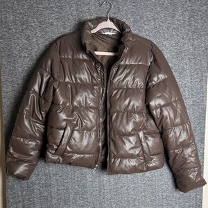 Time and Tru Brown Bomber Jacket